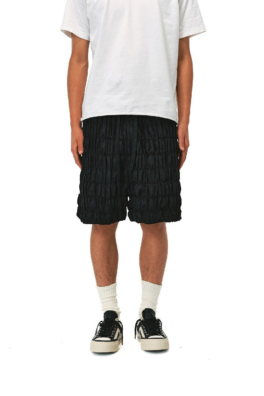 Ruched Structured Casual Shorts