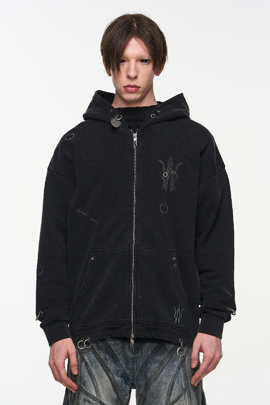 Heavy Metal Graphic Hoodie Jacket