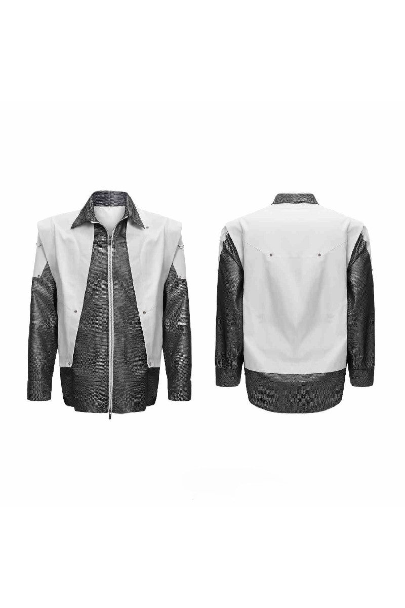 Deconstructed Mesh Utility Shirt