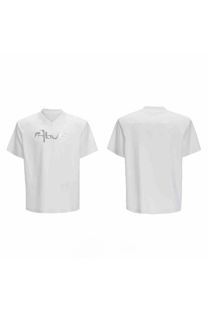 Iridescent Deconstructed V-Neck Tee