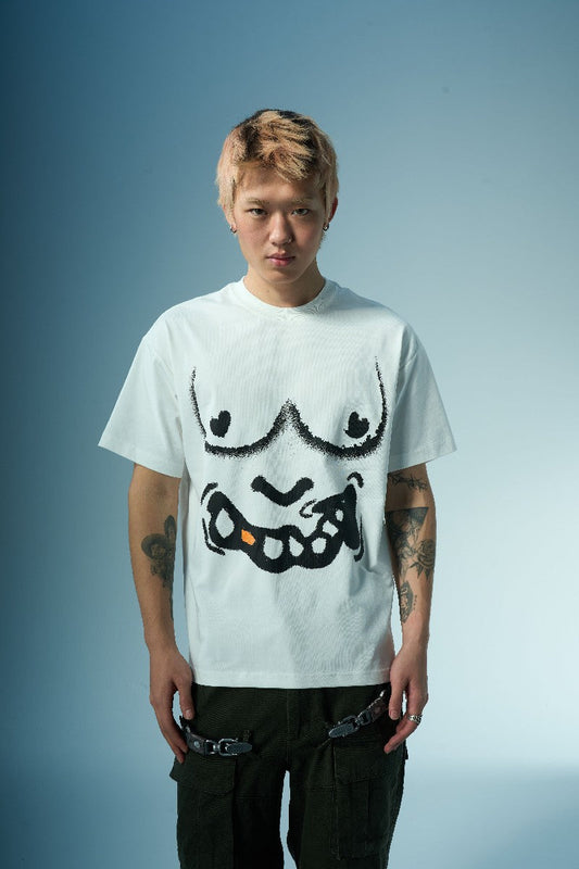 Graffiti Print Crewneck Tee