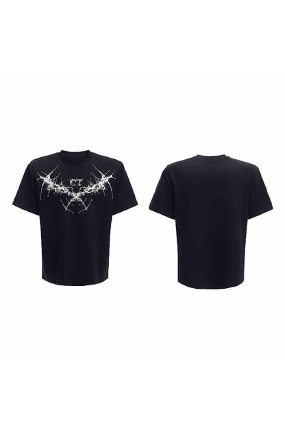 Studded Thistle Embroidery Tee