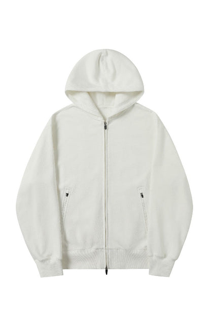 Basic Boxy Zip-Up Hoodie