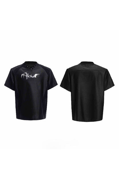 Iridescent Deconstructed V-Neck Tee