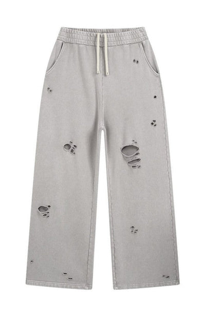Snow Wash Ripped Jeans