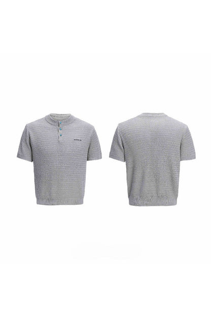 Textured Knit Mesh Tee