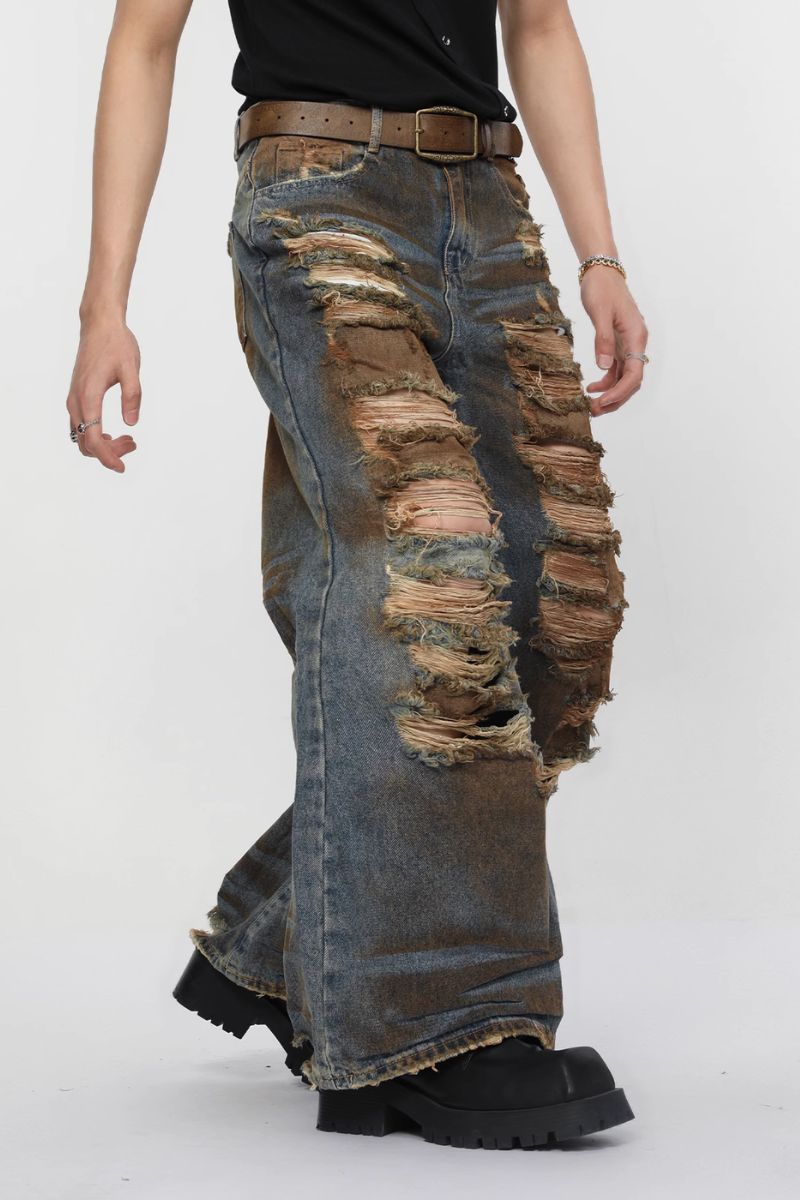 Destroyed Washed Jeans