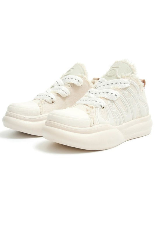 Canvas 003 White Jeans Sneakers
