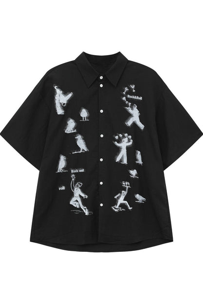 Tencel Phantom Print Short Sleeve Shirt
