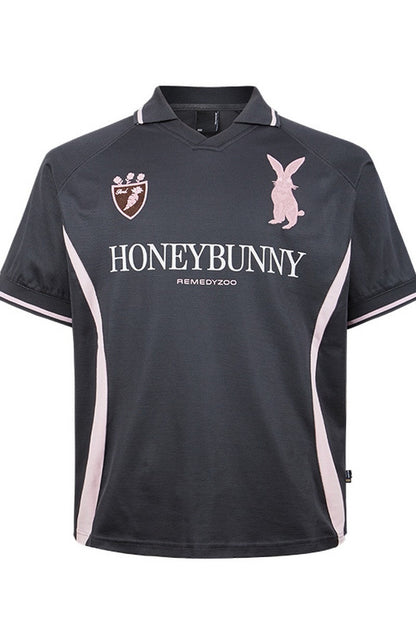 Embroidered Bunny Polo Jersey