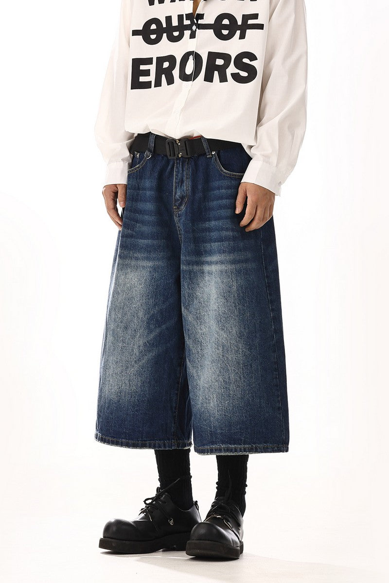 Vintage Washed Cropped Shorts