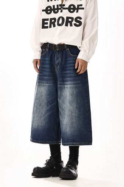 Vintage Washed Cropped Shorts