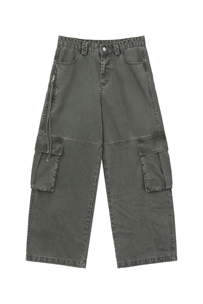 Deconstructed Cargo Denim Jeans