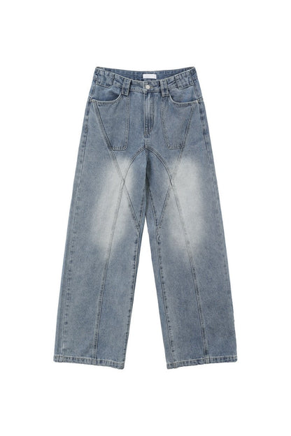 Structured Wide Leg Jeans