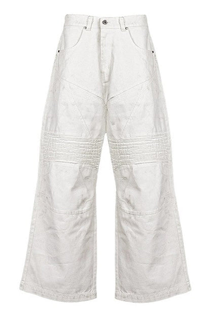 Infernal Gaze White Flare Jeans