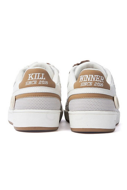 White Mocha Unisex Retro Low Top Trainers