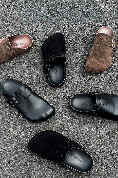 Ergonomic Leather Clog Mules