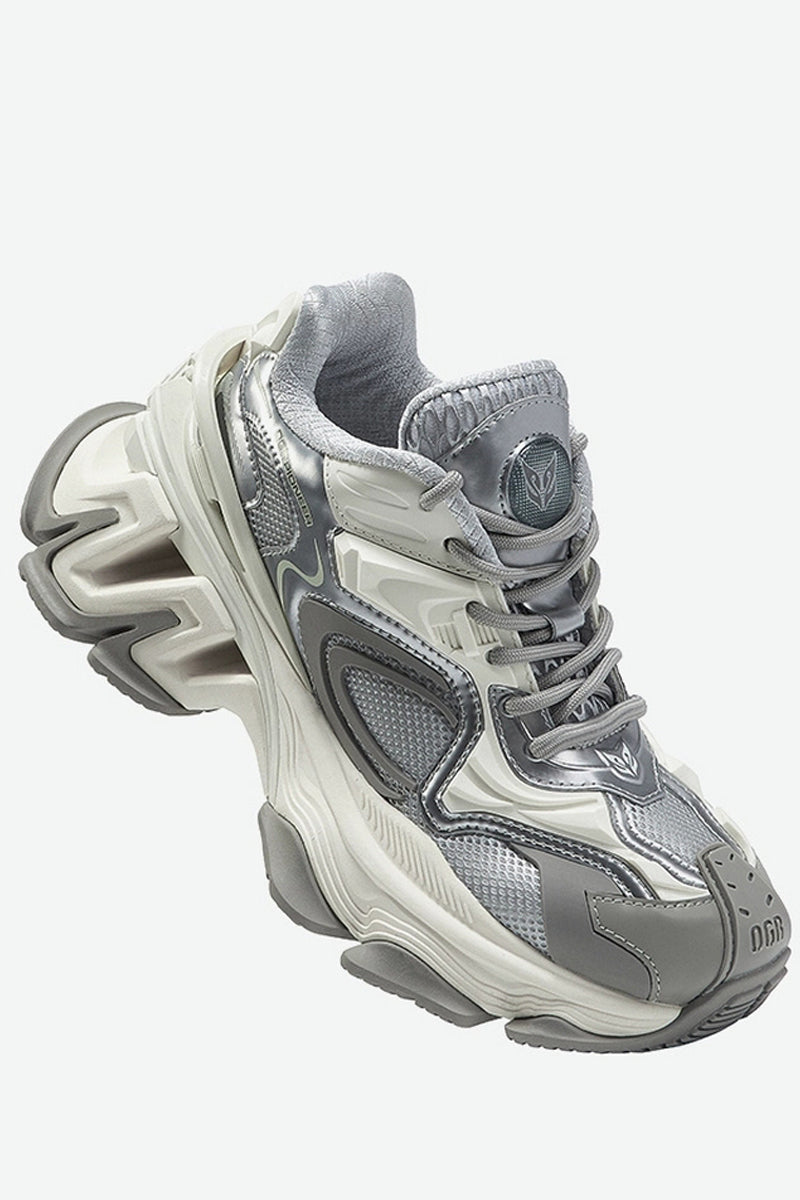 Pioneer Mecha Silver Dad Sneakers