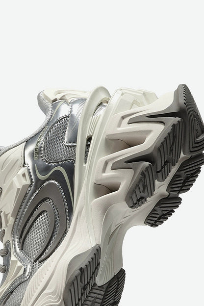 Pioneer Mecha Silver Dad Sneakers