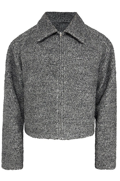 Textured Wool Short Jacket