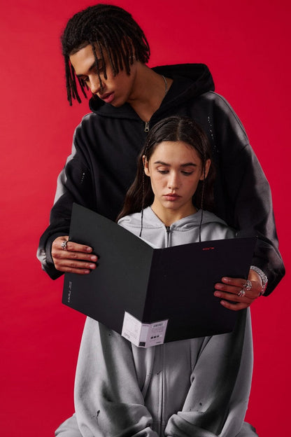 Spray Paint Graffiti Zip Hoodie