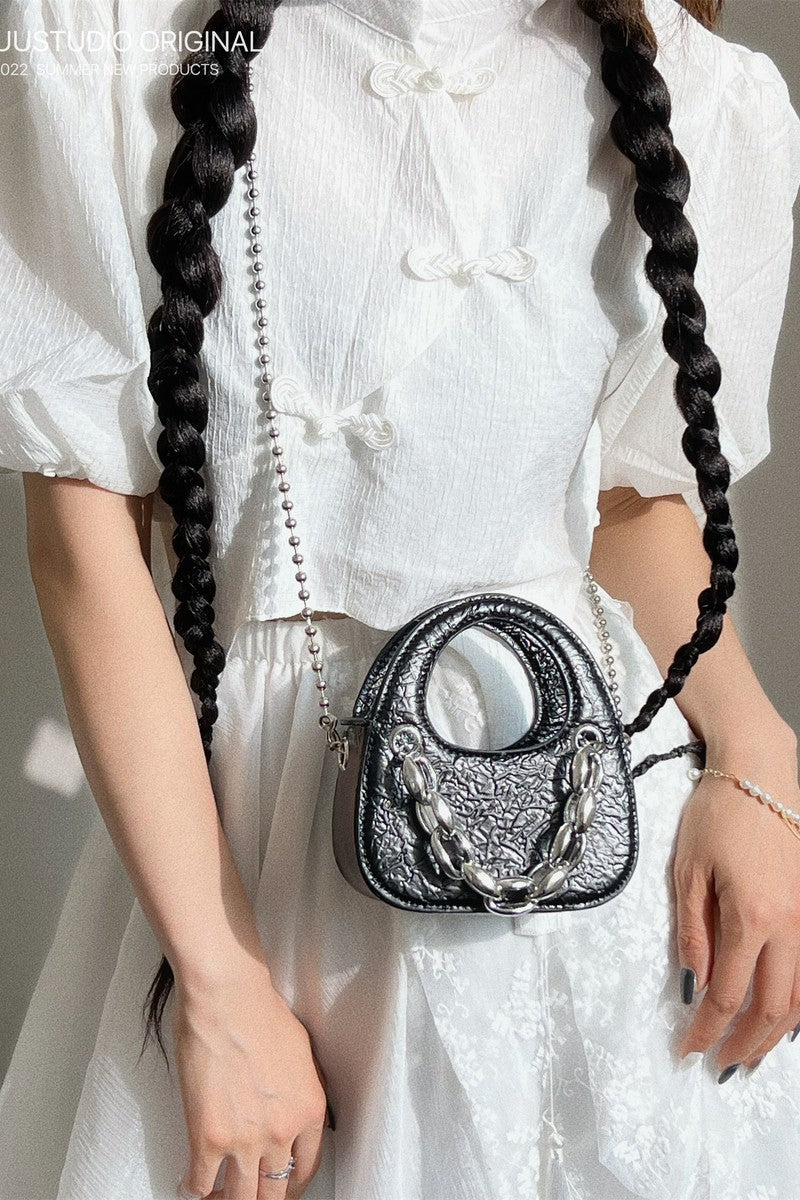 Chain Crossbody Mini Tote Bag