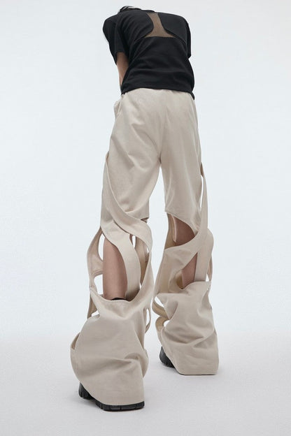 Deconstructed Twisted Loose Trousers