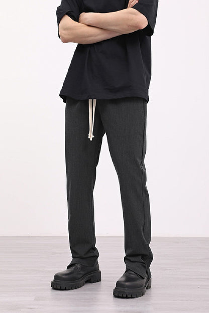 Drawstrings Straight Trousers