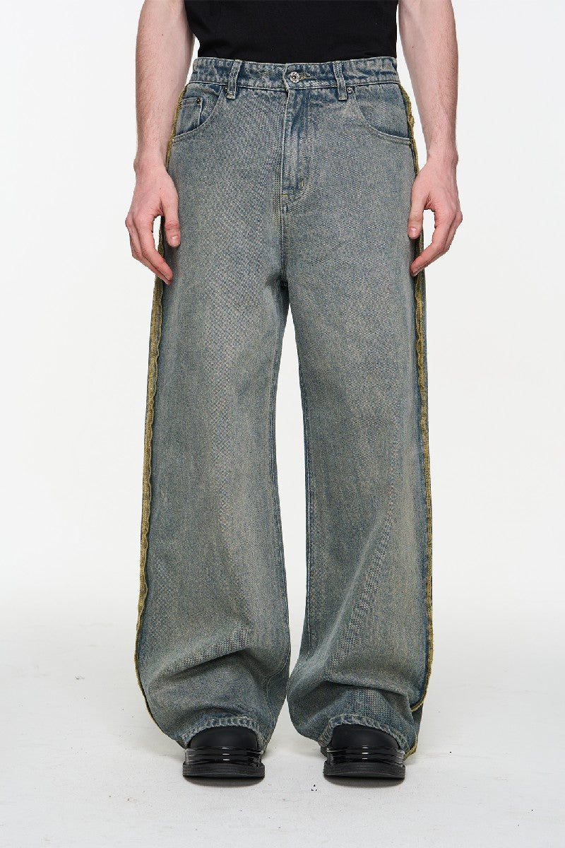 Reverse Seam Washed Vintage Jeans