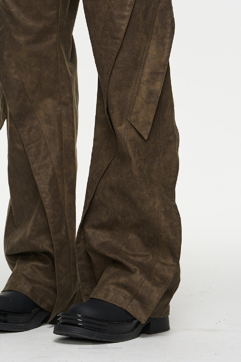 Twisted Zip Deform Cargo Straight Loose Pants