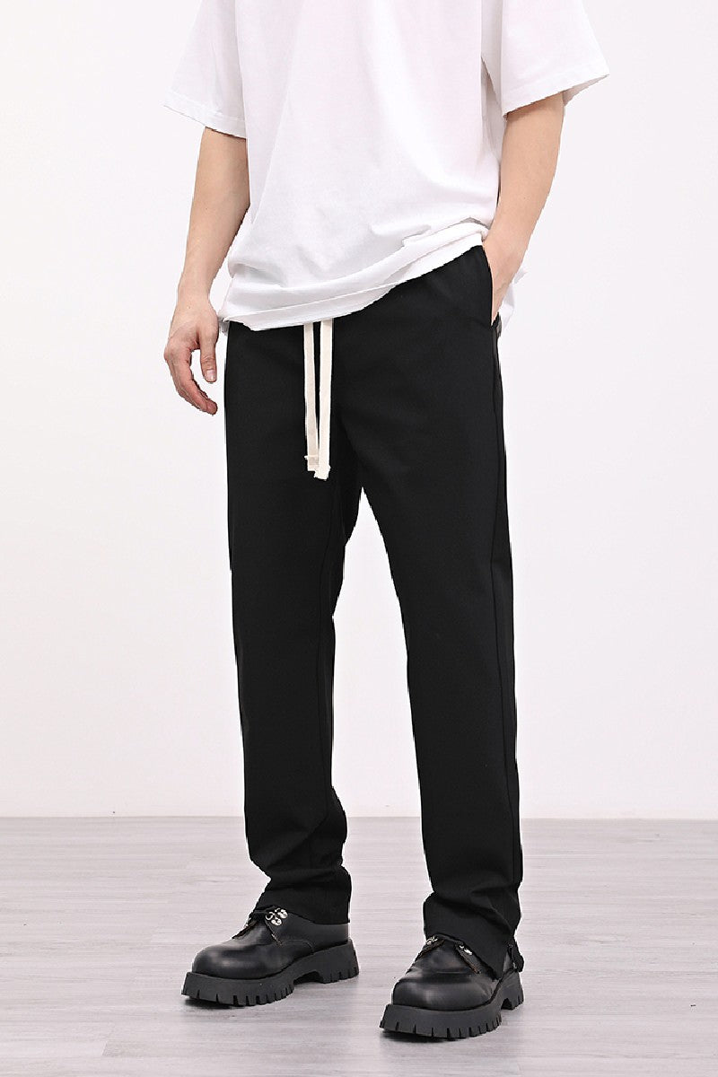 Drawstrings Straight Trousers