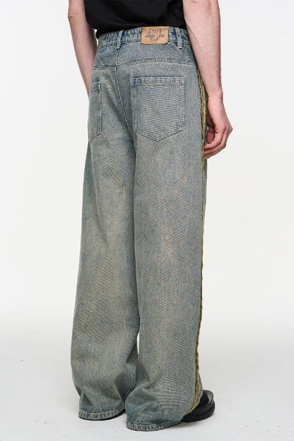 Reverse Seam Washed Vintage Jeans