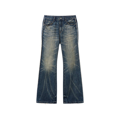 Blue Washed Heavy Whiskered Jeans