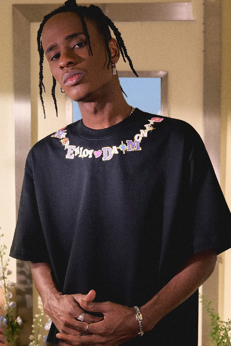 Embroidered Neck Logo Tee