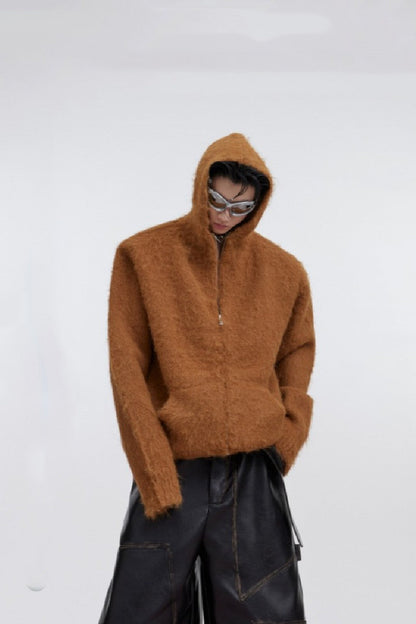Mohair Knit Hoodie