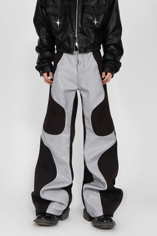 PU Leather Reflective Trousers