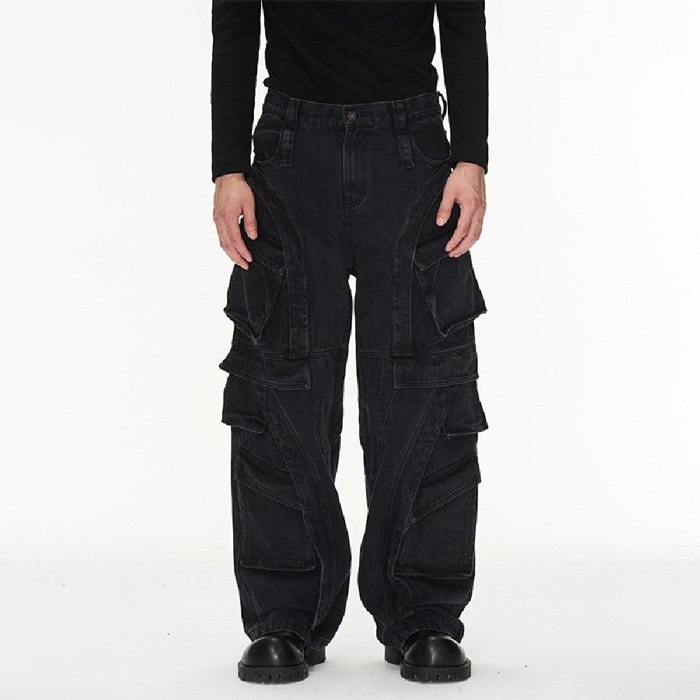 Heavy Washed Cargo Jeans