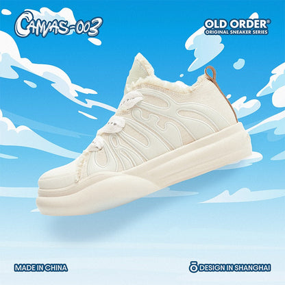 Canvas 003 White Jeans Sneakers