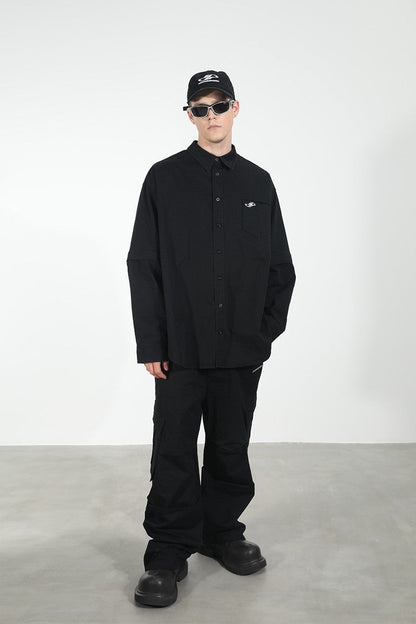 Detachable Sleeves Loose Shirt