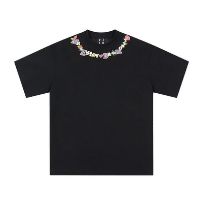 Embroidered Neck Logo Tee