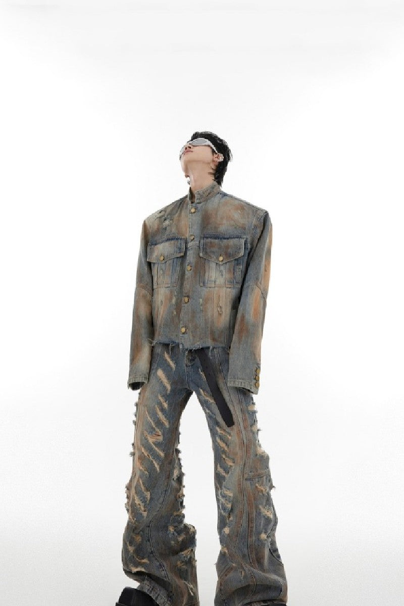 Destroyed Old Washed Denim