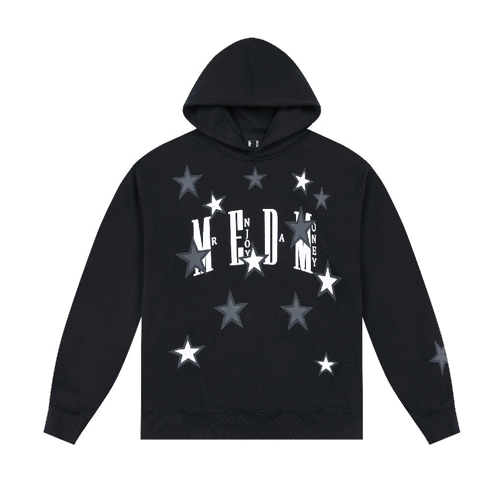 Stars Print Logo Hoodie