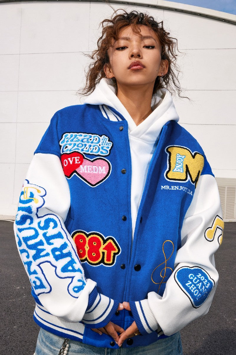 Sherpa Patches Varsity Jacket