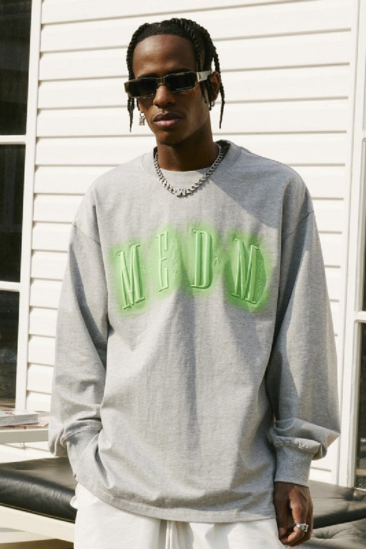 Neon Lights Logo Embroidered L/S Tee