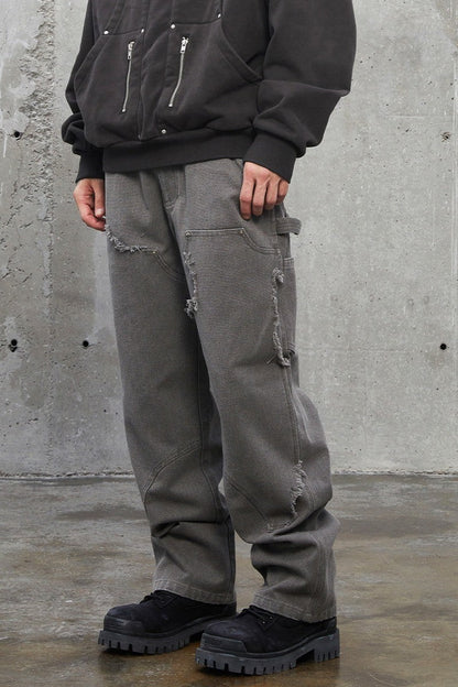 Distressed Double Knee Trousers