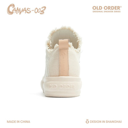 Canvas 003 White Jeans Sneakers
