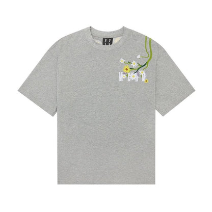 Embroidered Flowers Logo Tee