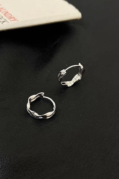 Sterling SIlver Thorned Hoop Earrings