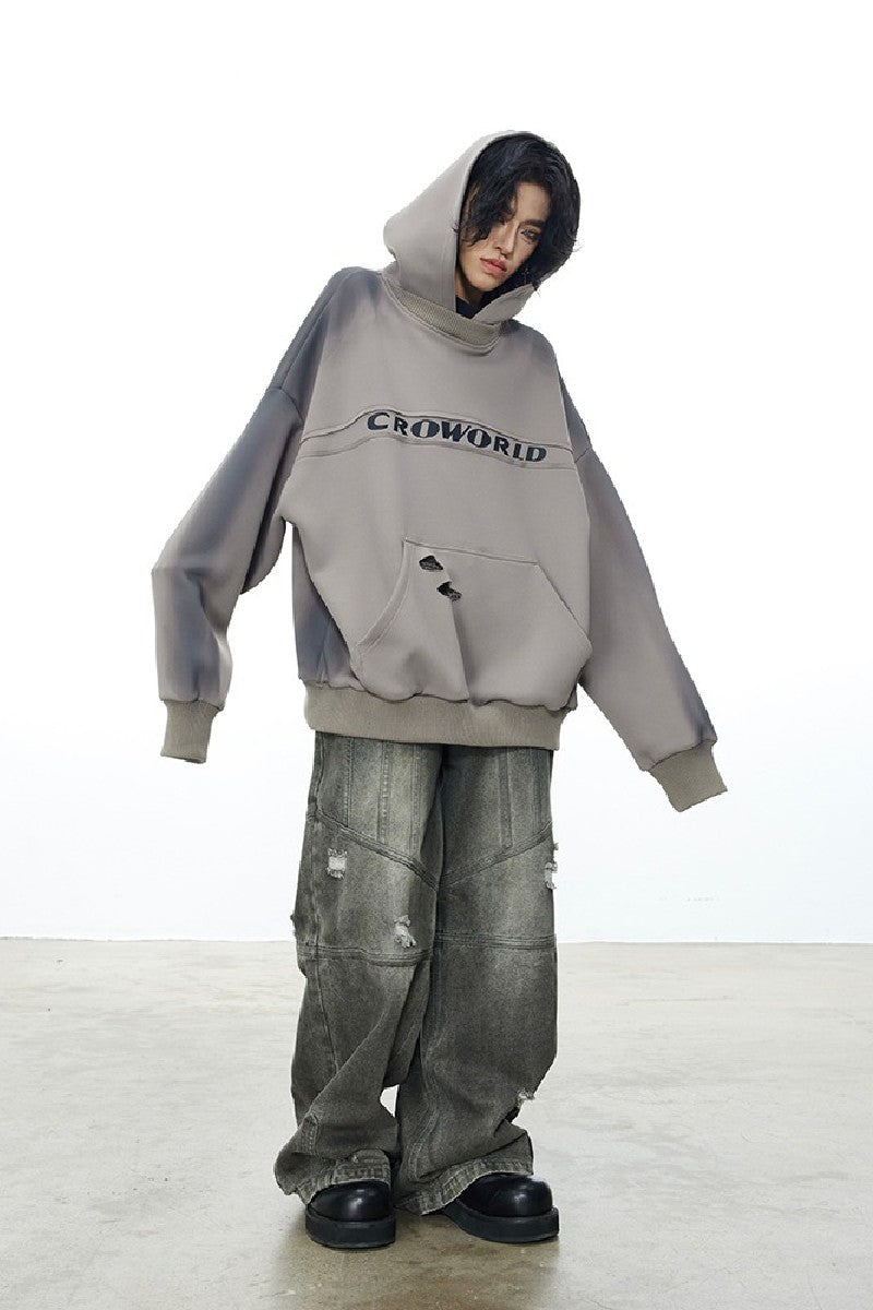 Distressed Logo Hoodie