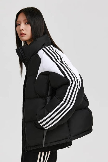 Logo Contrast Puffer Jacket